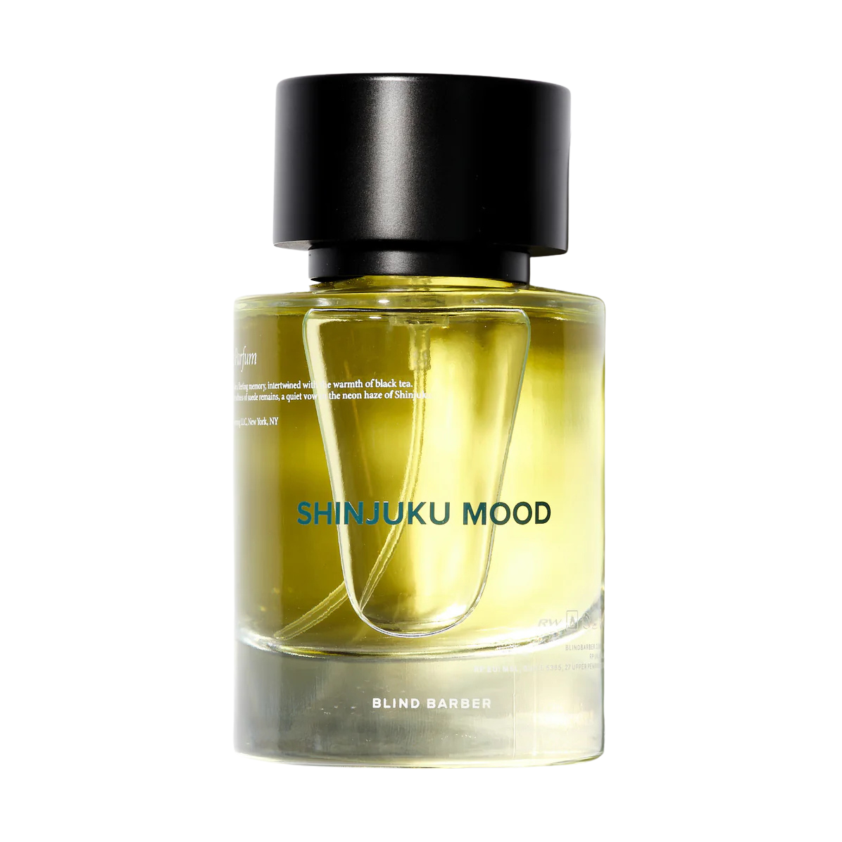 Shinjuku Mood perfume bottle by Blind Barber on a white background