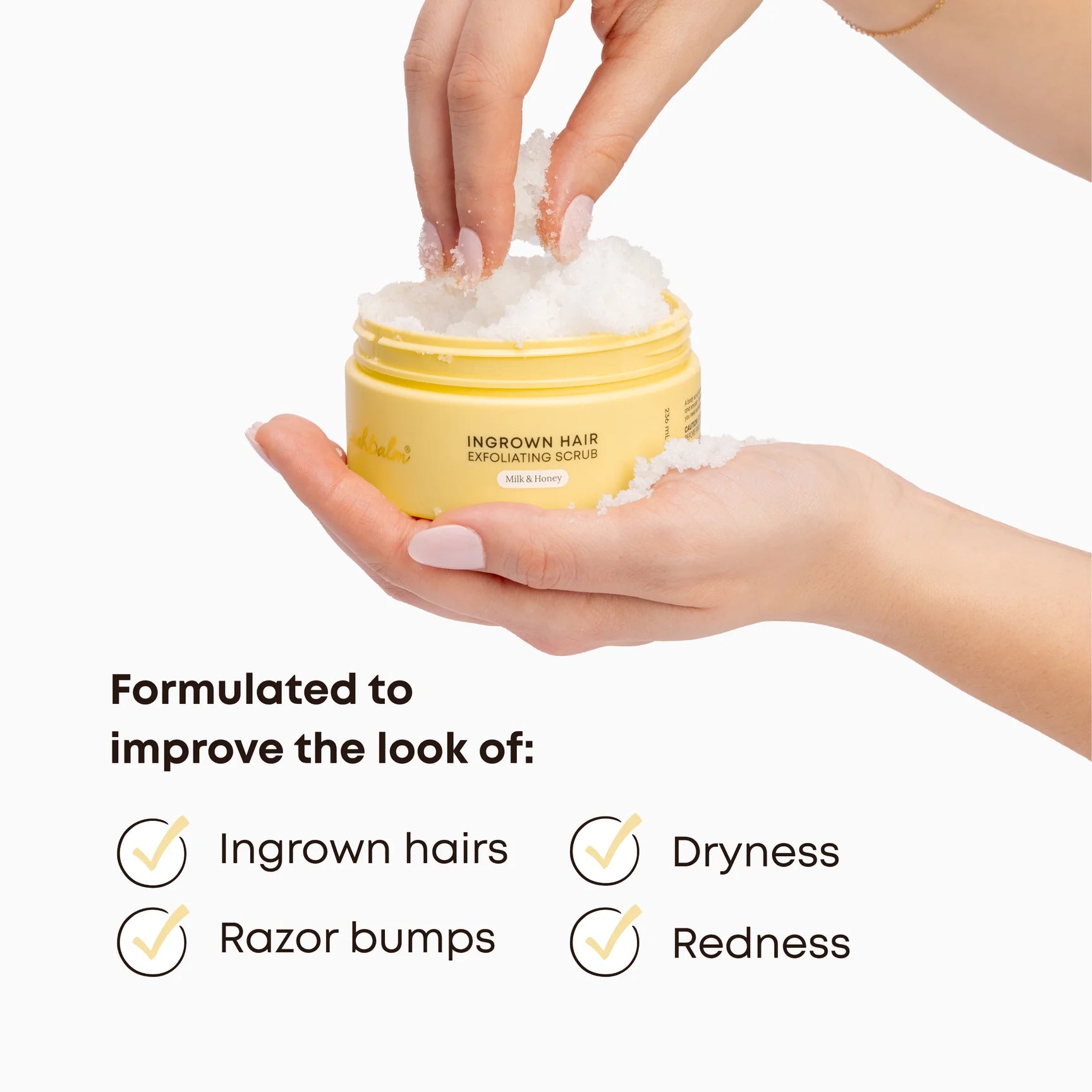 Ingrown Hair Exfoliating Scrub – Milk & Honey | Exfoliant - Scrub | LOSHEN & CREM