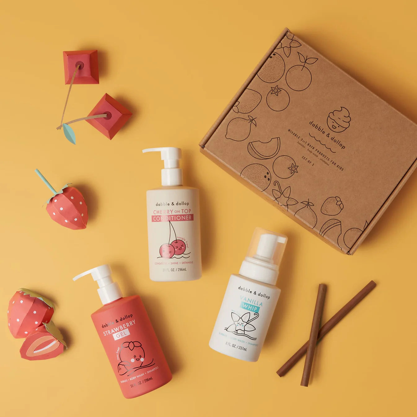 Cherry Berry Conditioner & Bath Bundle | Sets - Kids | LOSHEN & CREM