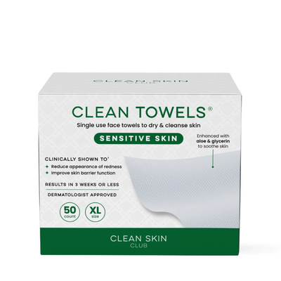 Clean Skin Club Clean Towels® Sensitive Skin | Cleansing - Wipes | LOSHEN & CREM