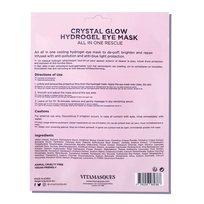 CRYSTAL GLOW HYDROGEL EYE MASK | Biocellulose eye mask | LOSHEN & CREM