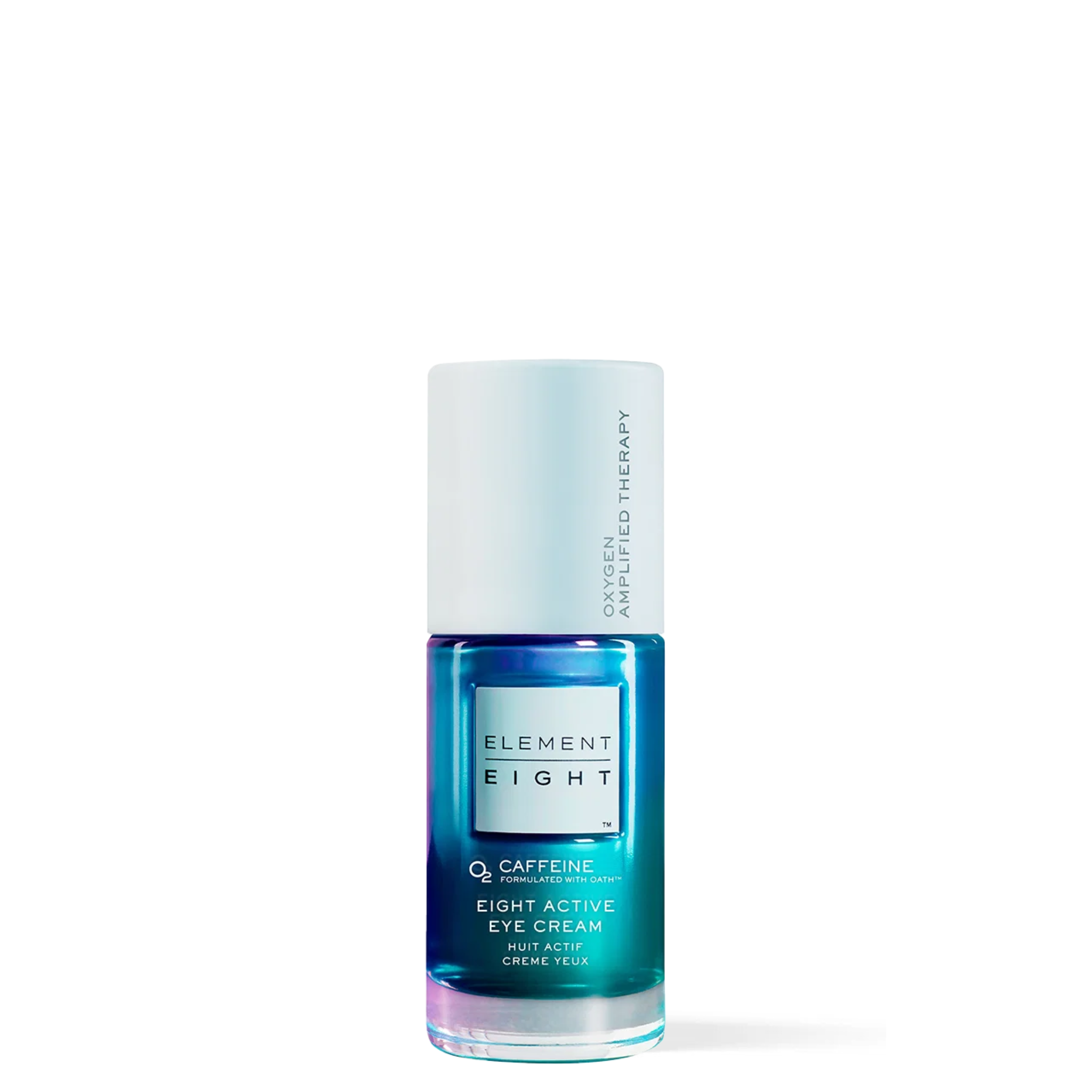 Element Eight O2 Caffeine Eight Active Eye Cream with 2% caffeine, liquid oxygen and peptides for dark circles, puffiness and fine lines.
