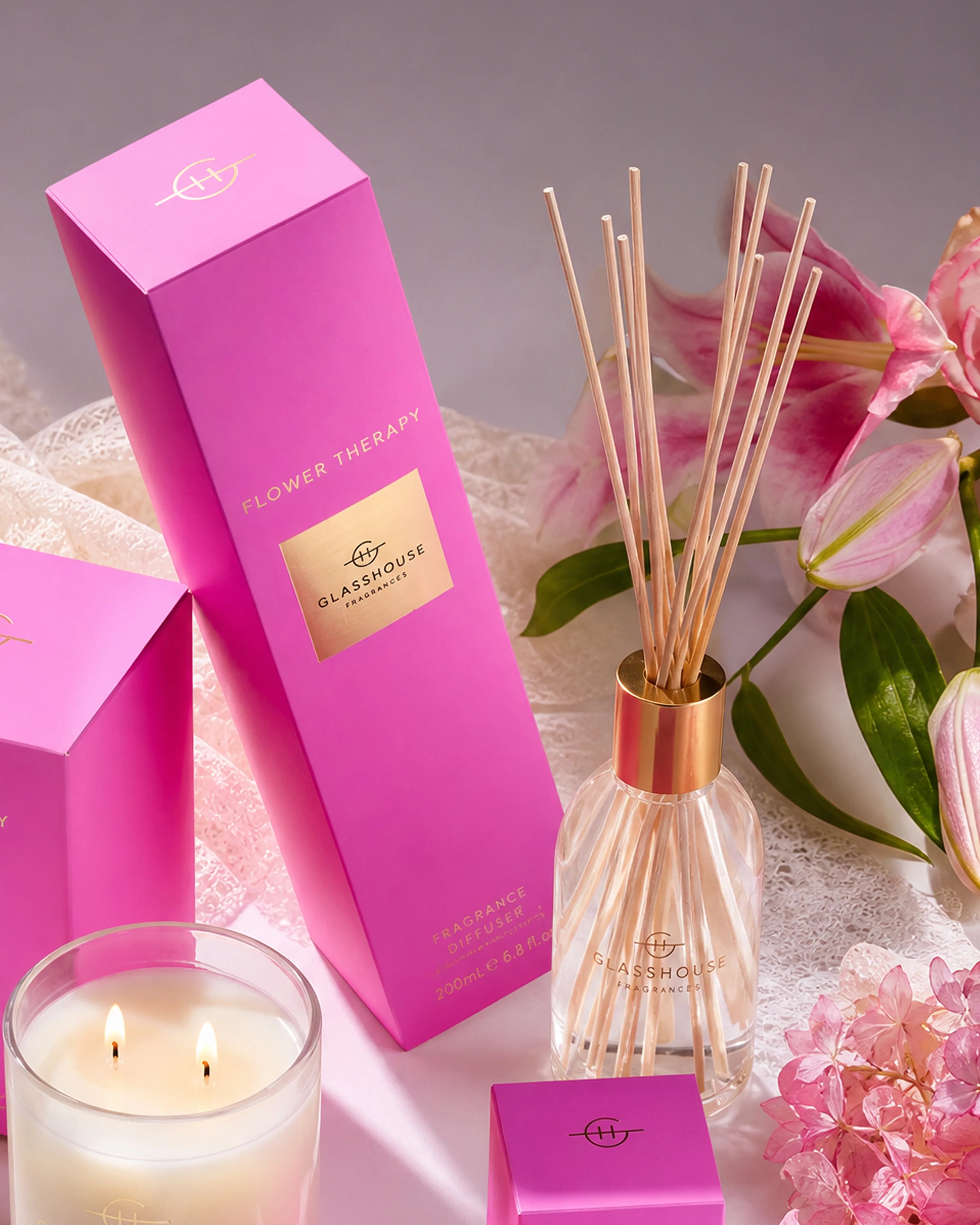 Flower Therapy - Fragrance diffuser | Home - Reeds Diffuser | LOSHEN & CREM