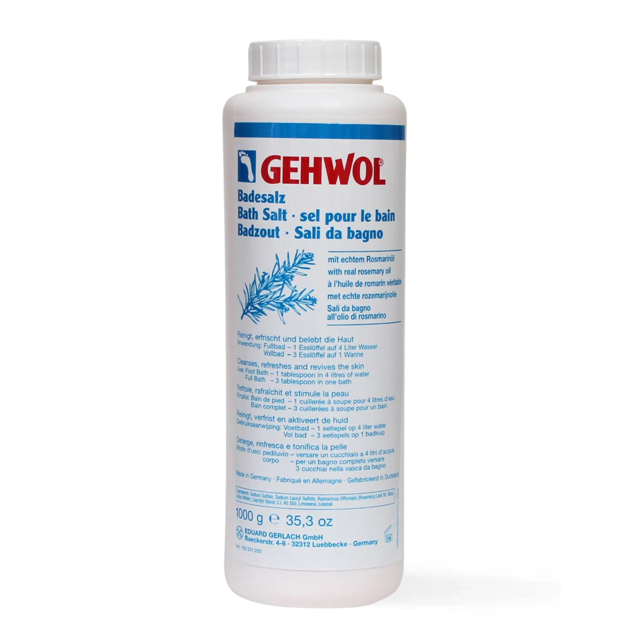 Gehwol Rosemary Bath Salts | Feet - Soak | LOSHEN & CREM