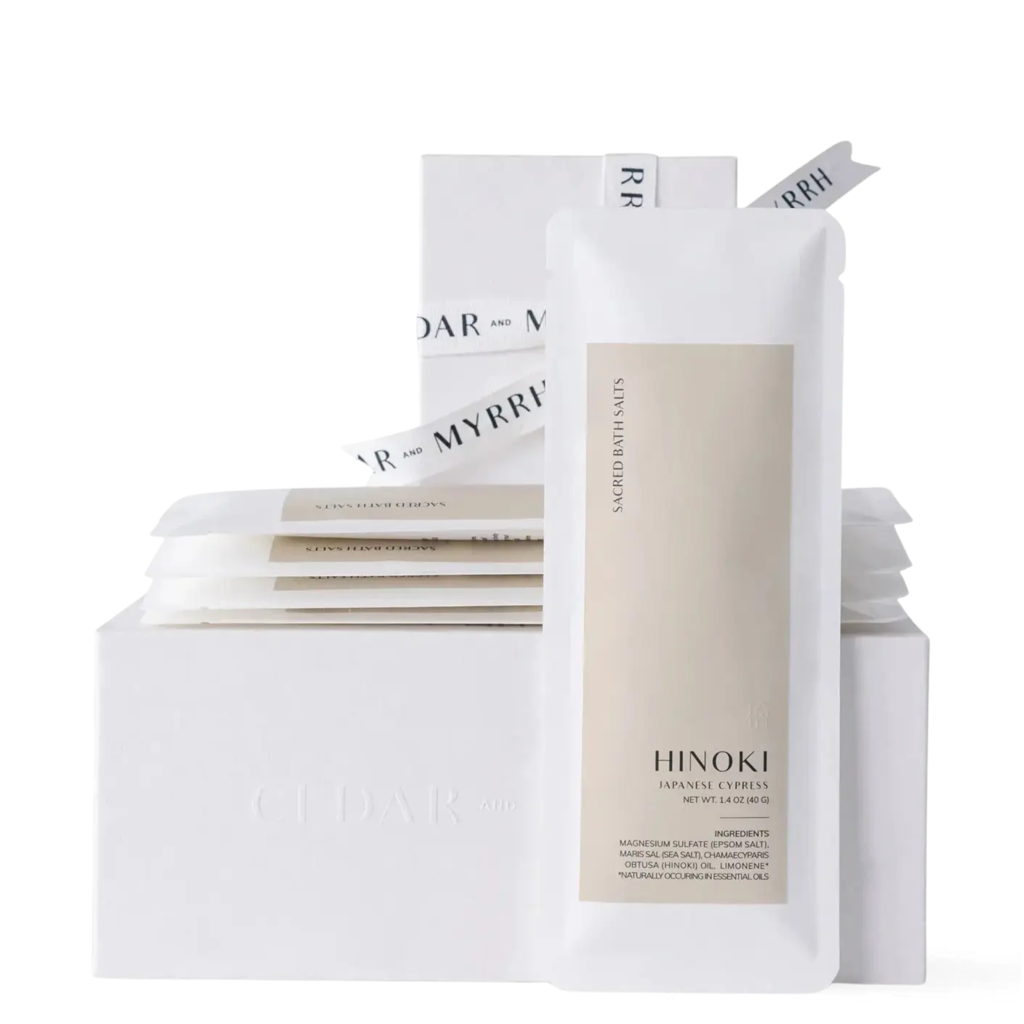 Cedar & Myrrh Hinoki Bath Salt Gift Set