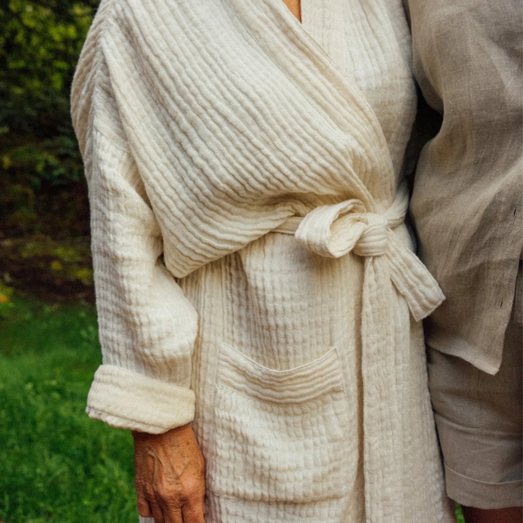 Indaba Crinkle Linen/Cotton Robe