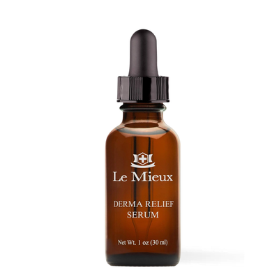 Le Mieux Derma Relief Serum ceramide facial oil in 1 oz amber dropper bottle