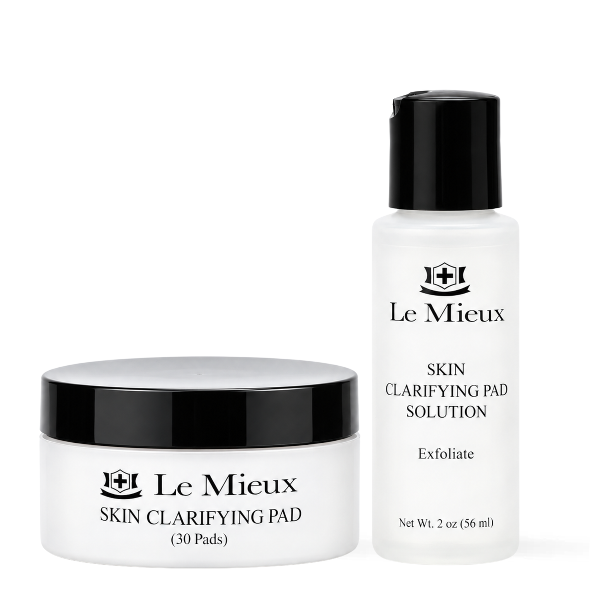 Le Mieux Skin Clarifying Pad exfoliating solution and pad jar 2 oz