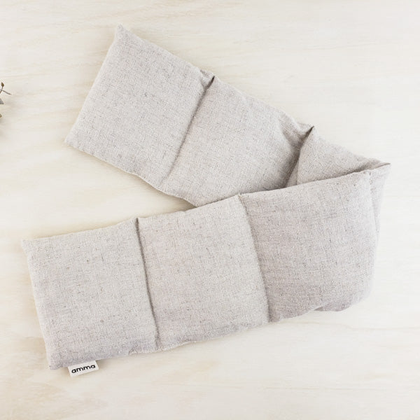 Gray eye pillows on a light background