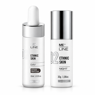 MeLine Ethnic Skin Duo with Day serum and Night emulsion for dark spots and uneven pigmentation in skin phototypes IV––VI