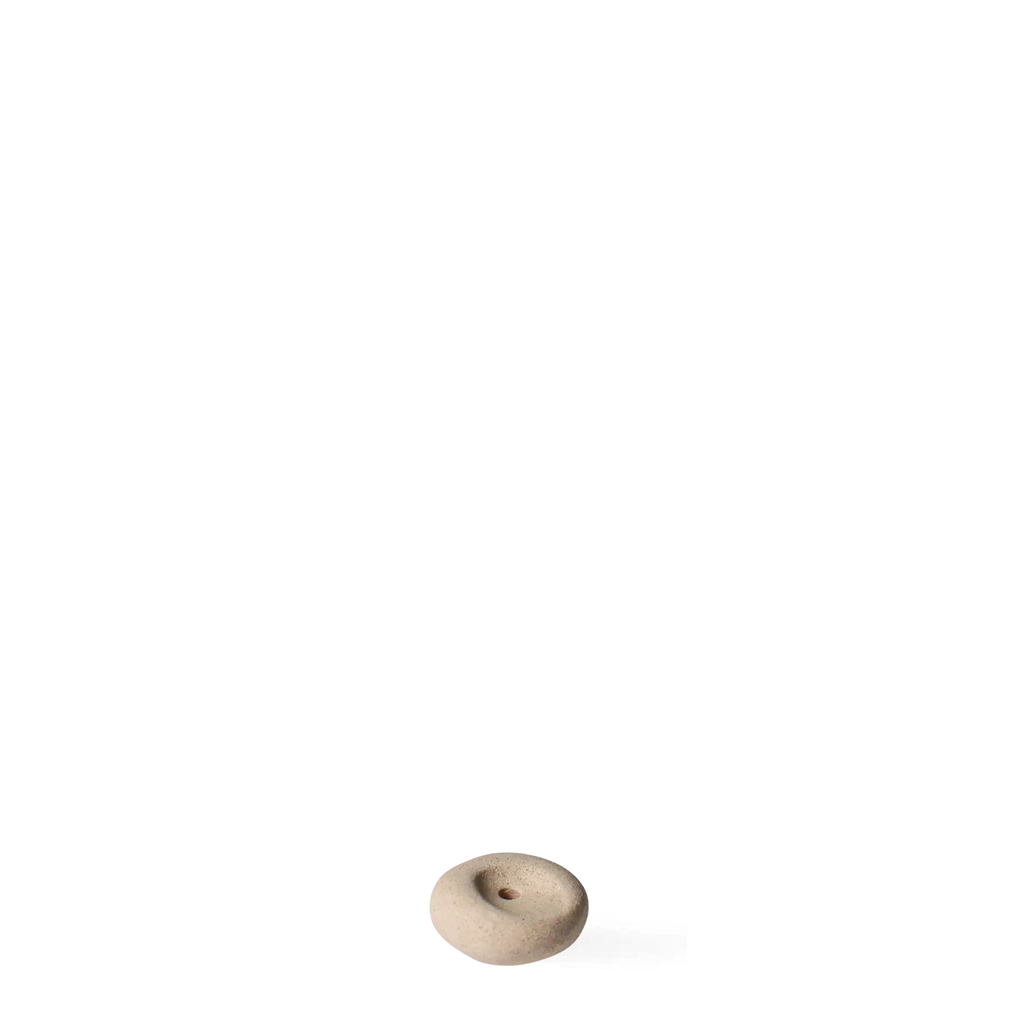 Cedar & Myrrh Mini Beige Ceramic Pebble Incense Holder