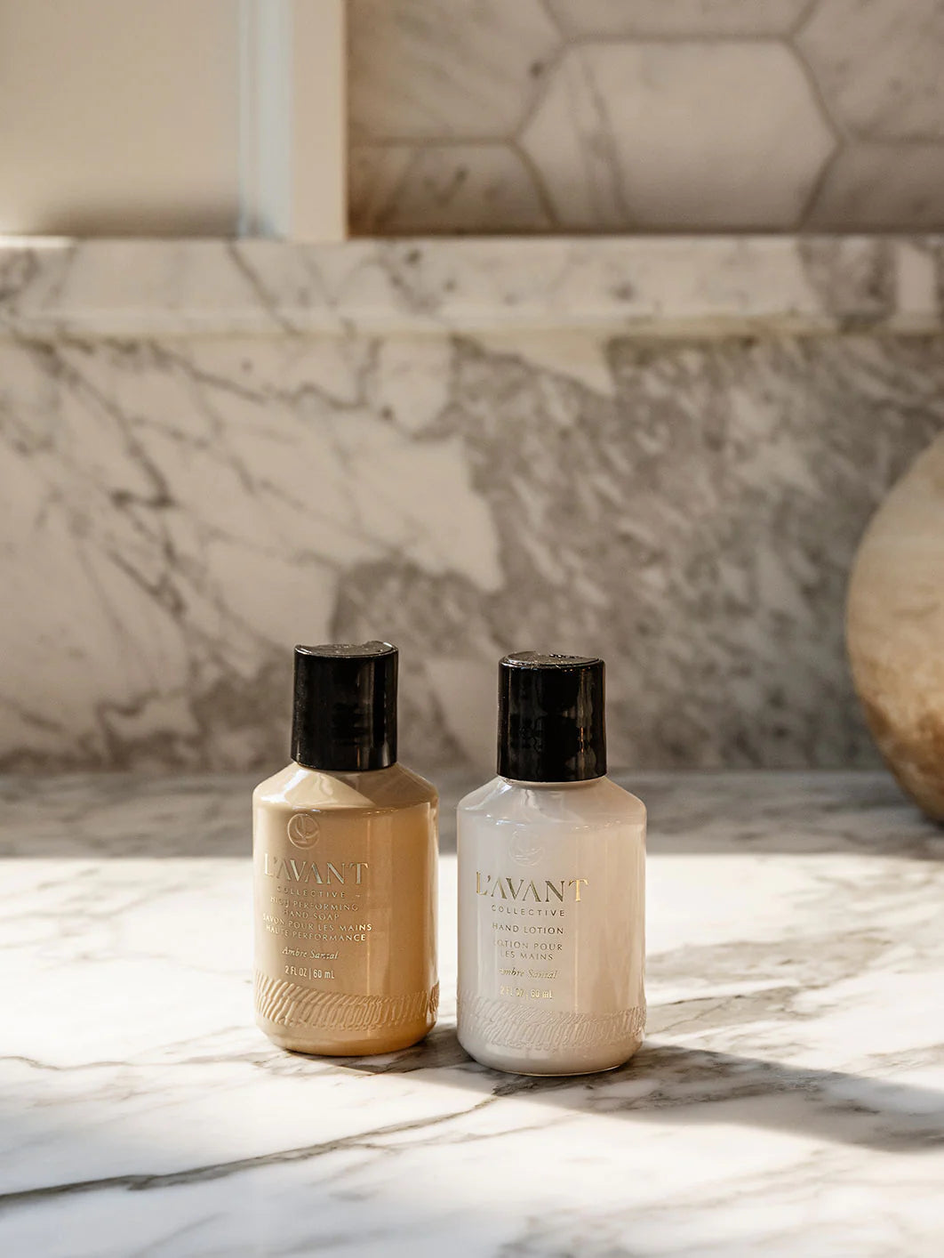 Mini Hand Care Set, Hand Soap + Hand Lotion Ambre Santal | Hand - Wash | LOSHEN & CREM
