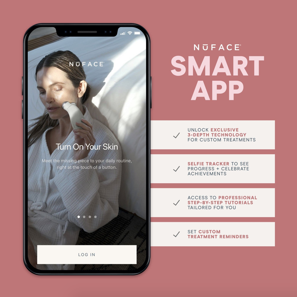 NuFACE® Trinity+ Pro smart device - Facial Toning kit | Microcurrent | LOSHEN & CREM