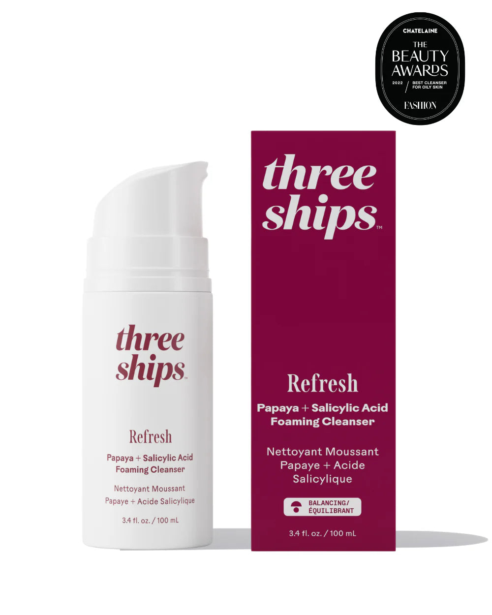 THREE SHIPS Refresh Papaya + Salicylic Acid Cleanser | Loshen & Crem