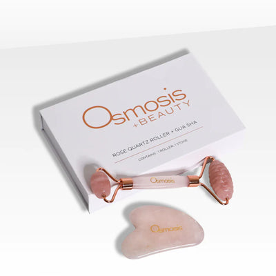 Osmosis Rose Quartz Facial Roller + Gua Sha | Gua Sha | LOSHEN & CREM