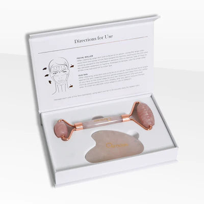 Osmosis Rose Quartz Facial Roller + Gua Sha | Gua Sha | LOSHEN & CREM