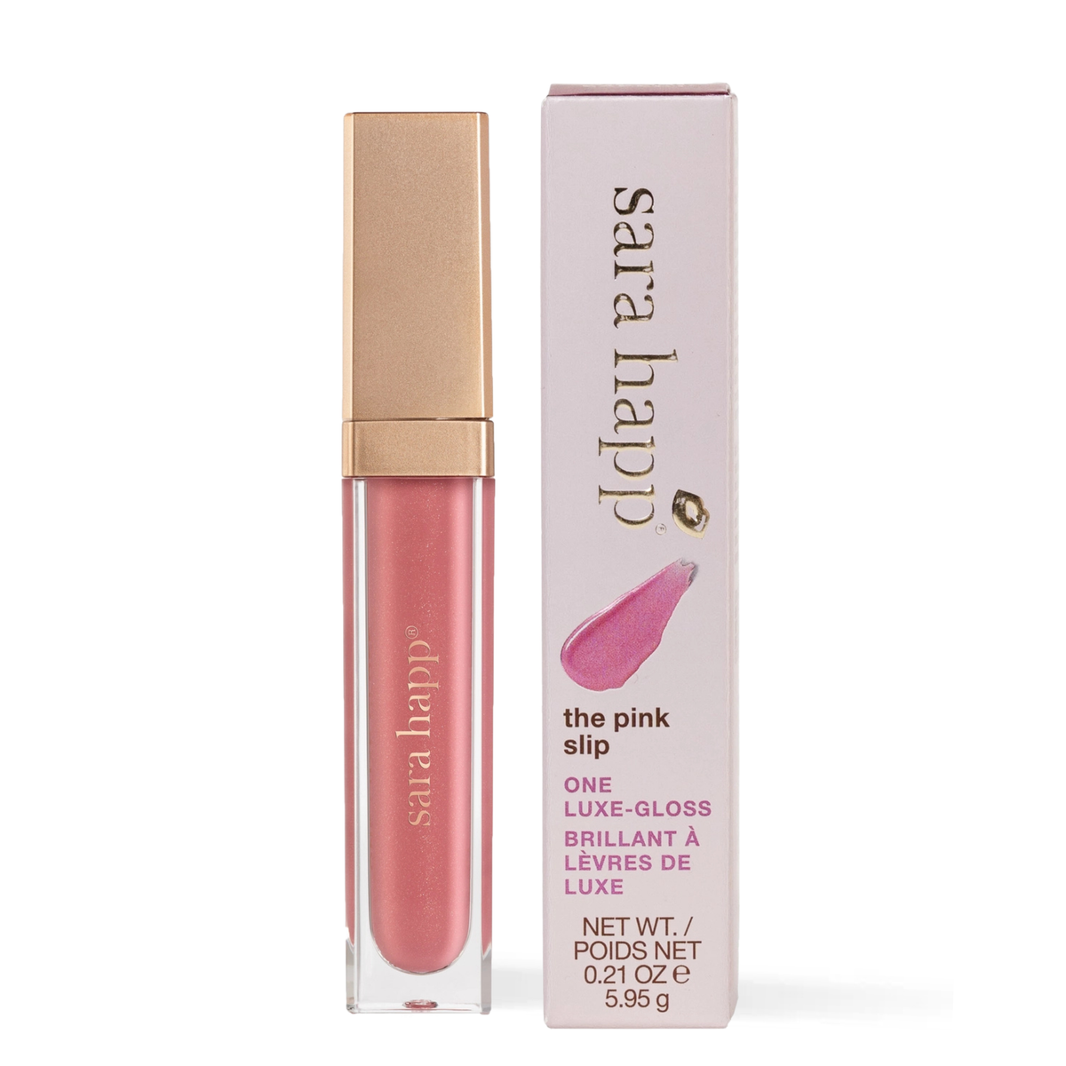 Sara Happ The Pink Slip bright pink lip gloss tube