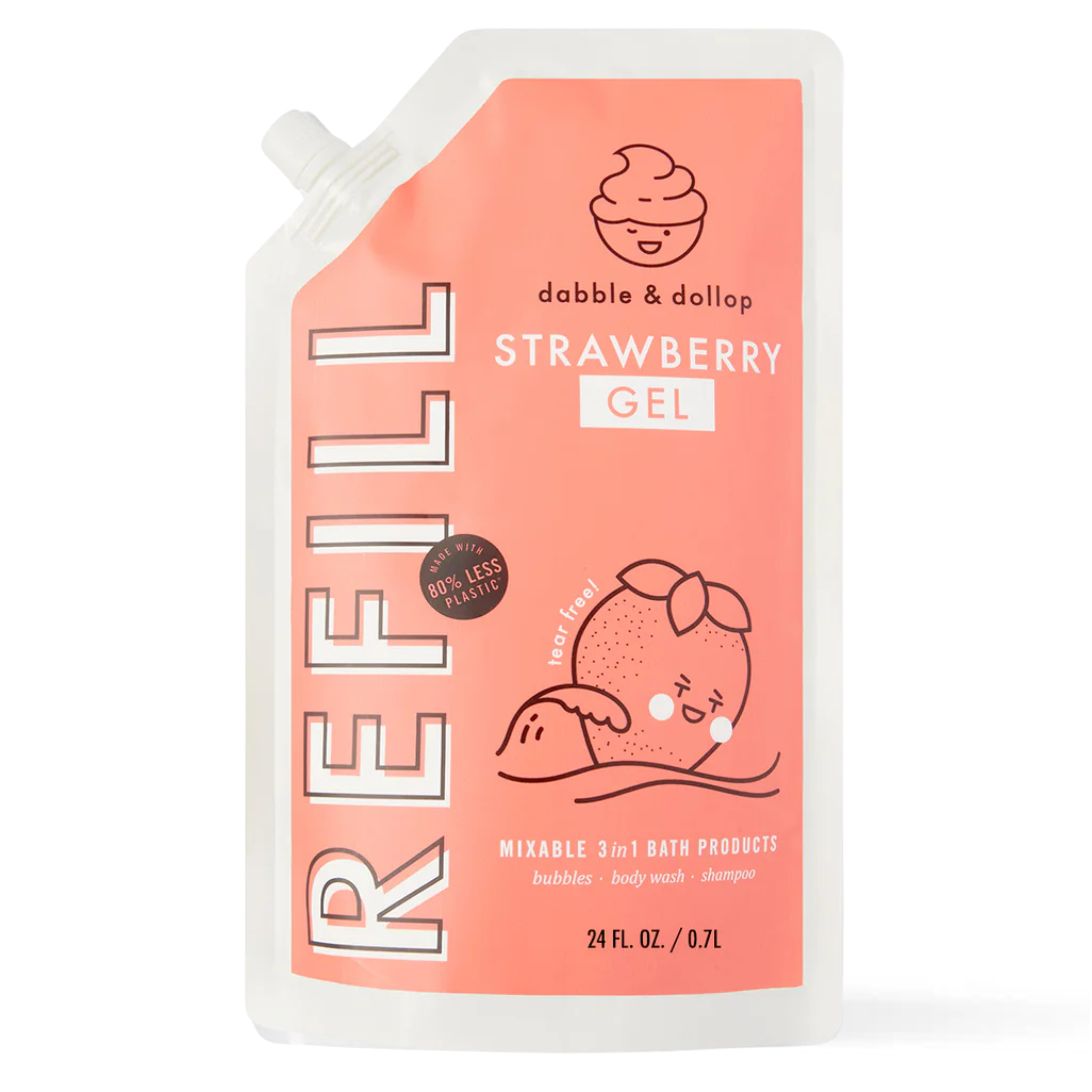 Strawberry Bubble Bath, Body Wash & Shampoo | Bath - Hair & body wash kids | LOSHEN & CREM