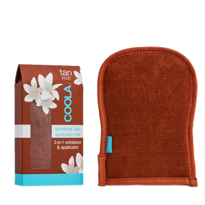 COOLA Sunless Tan 2-in-1 Applicator/Exfoliator Mitt | Body - Self-tanner mitt | LOSHEN & CREM