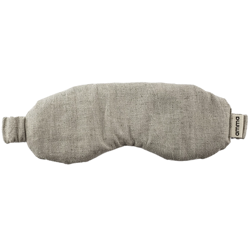 Gray eye mask on a white background