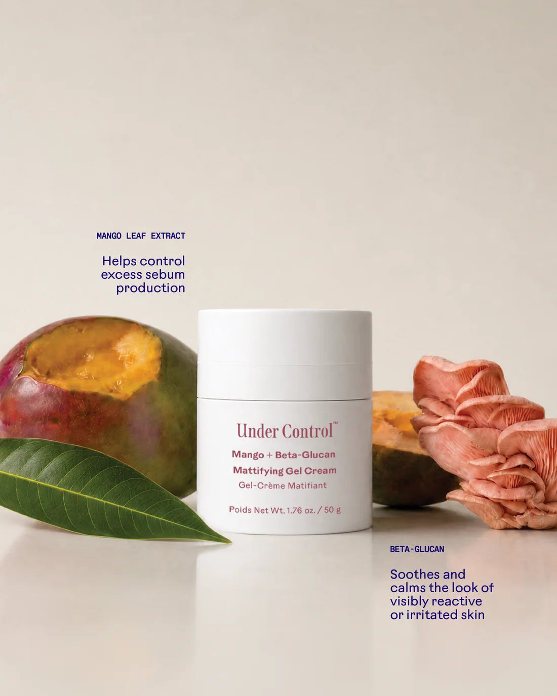 Under Control™ Mango + Beta-Glucan Mattifying Gel Cream