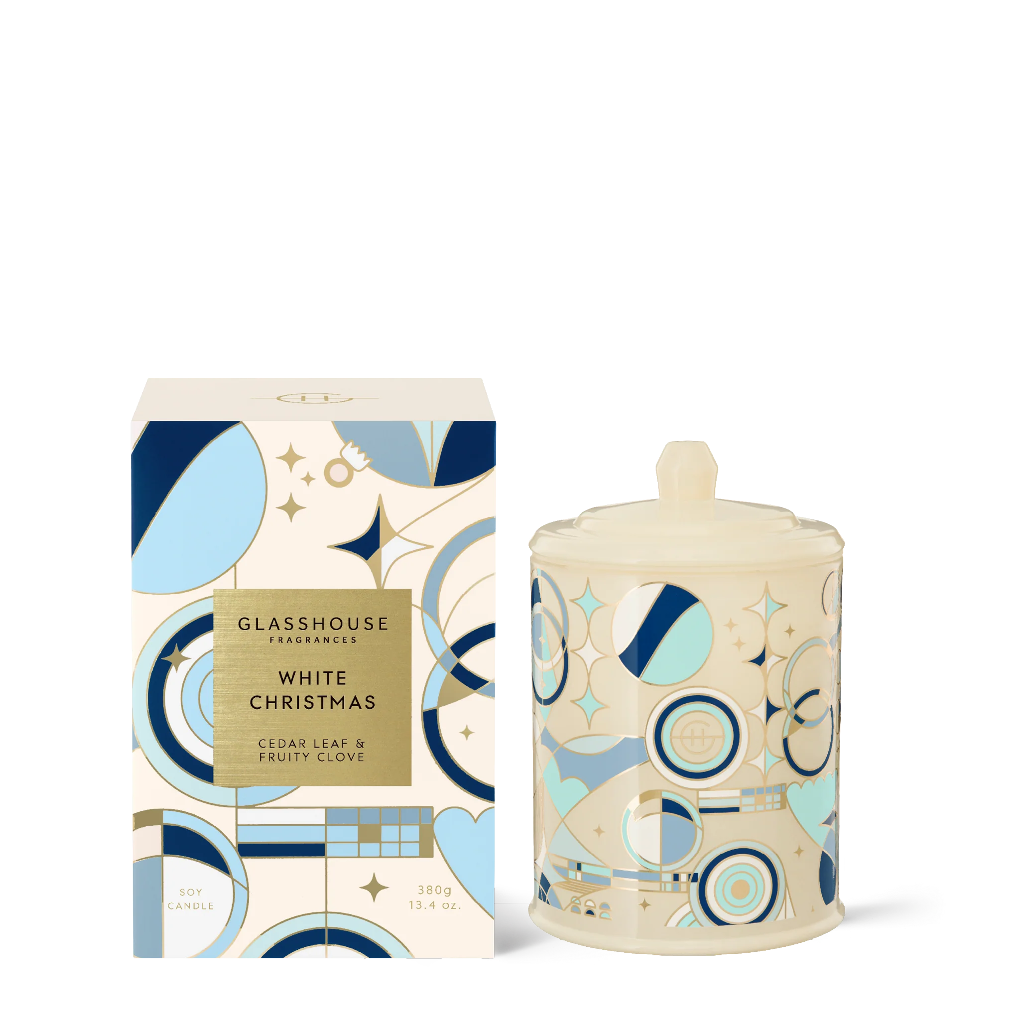 WHITE CHRISTMAS GLASSHOUSE Candle Loshen Crem