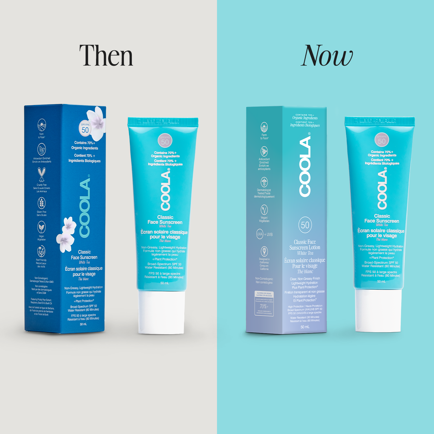 COOLA Classic Face Sunscreen Lotion SPF 50 | SPF - Chemical 50+ | LOSHEN & CREM