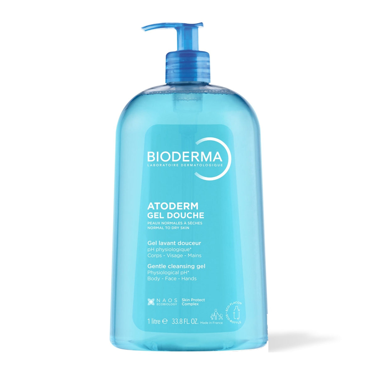 Bioderma Atoderm Gel douche, flacon pompe de 1 L