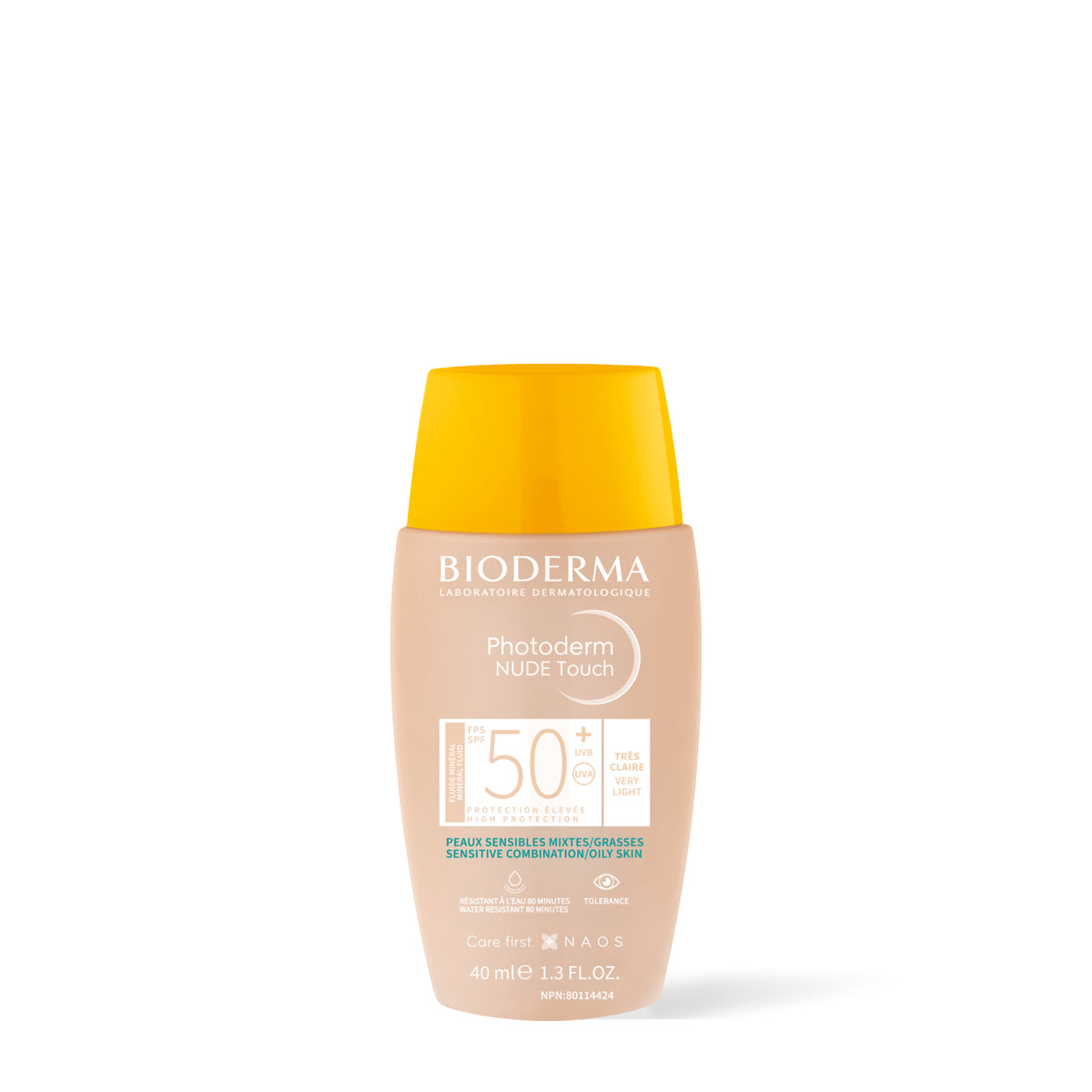 Bioderma Photoderm Nude Touch SPF 50+ in Very Light shade, 40 ml bottle