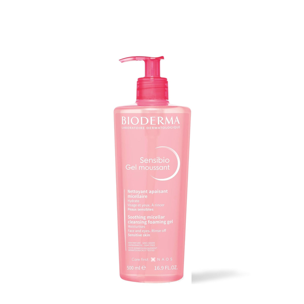 Bioderma Sensibio Gel moussant, flacon pompe de 500 ml