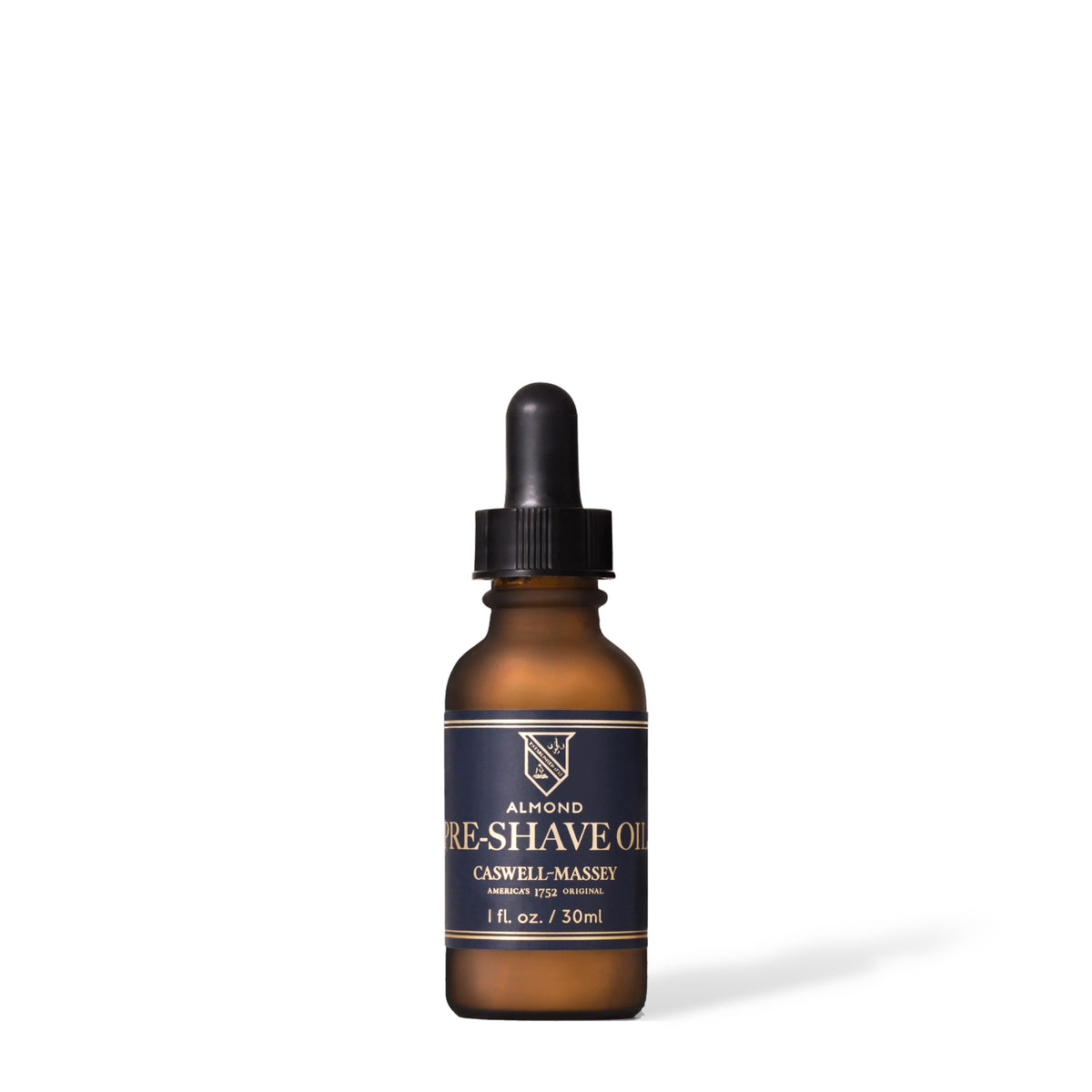 Caswell-Massey Heritage Almond Pre-Shave Oil, 30 ml amber dropper bottle