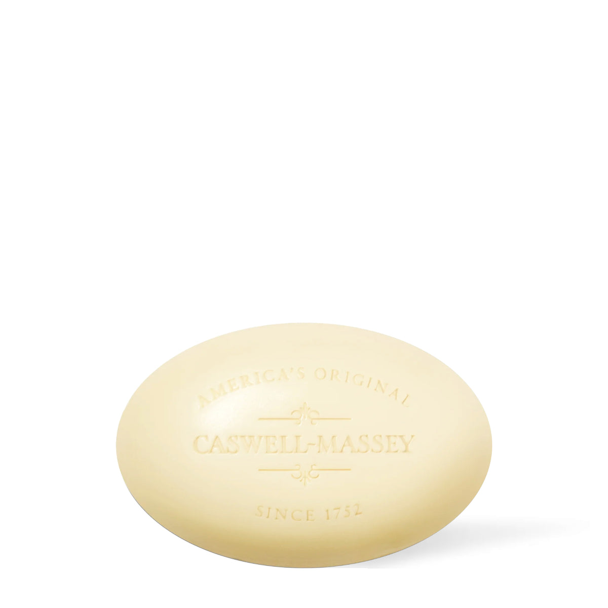 Caswell-Massey Number Six Bar Soap, single pale yellow oval bar
