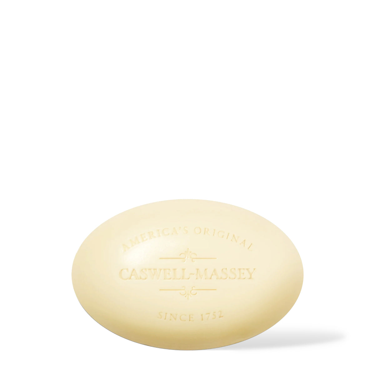 Caswell-Massey Number Six Bar Soap, single pale yellow oval bar