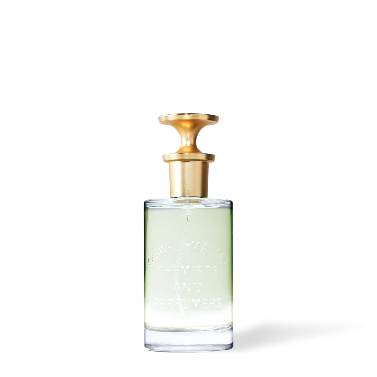 Eau de parfum RÒS Caswell-Massey, flacon de 100 ml en verre vert pâle avec bouchon doré