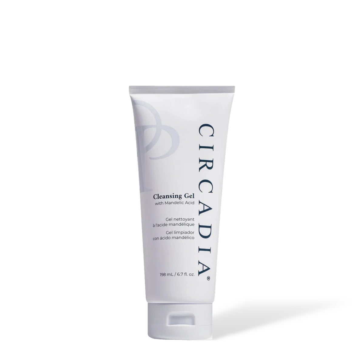 Circadia Cleansing Gel with Mandelic Acid, 198 ml white tube, on a white background