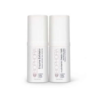 Enzyme Exfoliating mask + Multi-Vitamin Freeze mask duo | Enzymatic exfoliant | LOSHEN & CREM