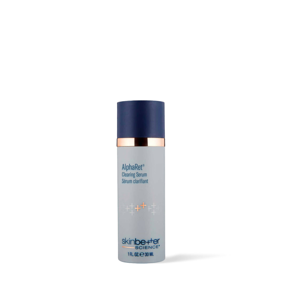 Flacon de 30 ml du Sérum clarifiant AlphaRet de Skinbetter Science, vue de face sur fond blanc