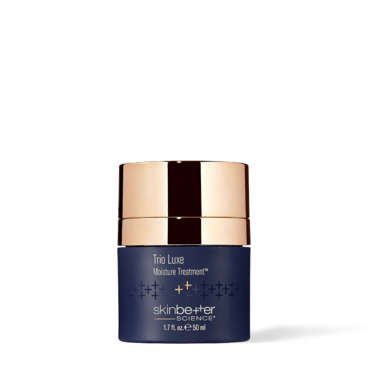 Pot de 50 ml du Soin hydratant Trio Luxe de Skinbetter Science, vue de face sur fond blanc