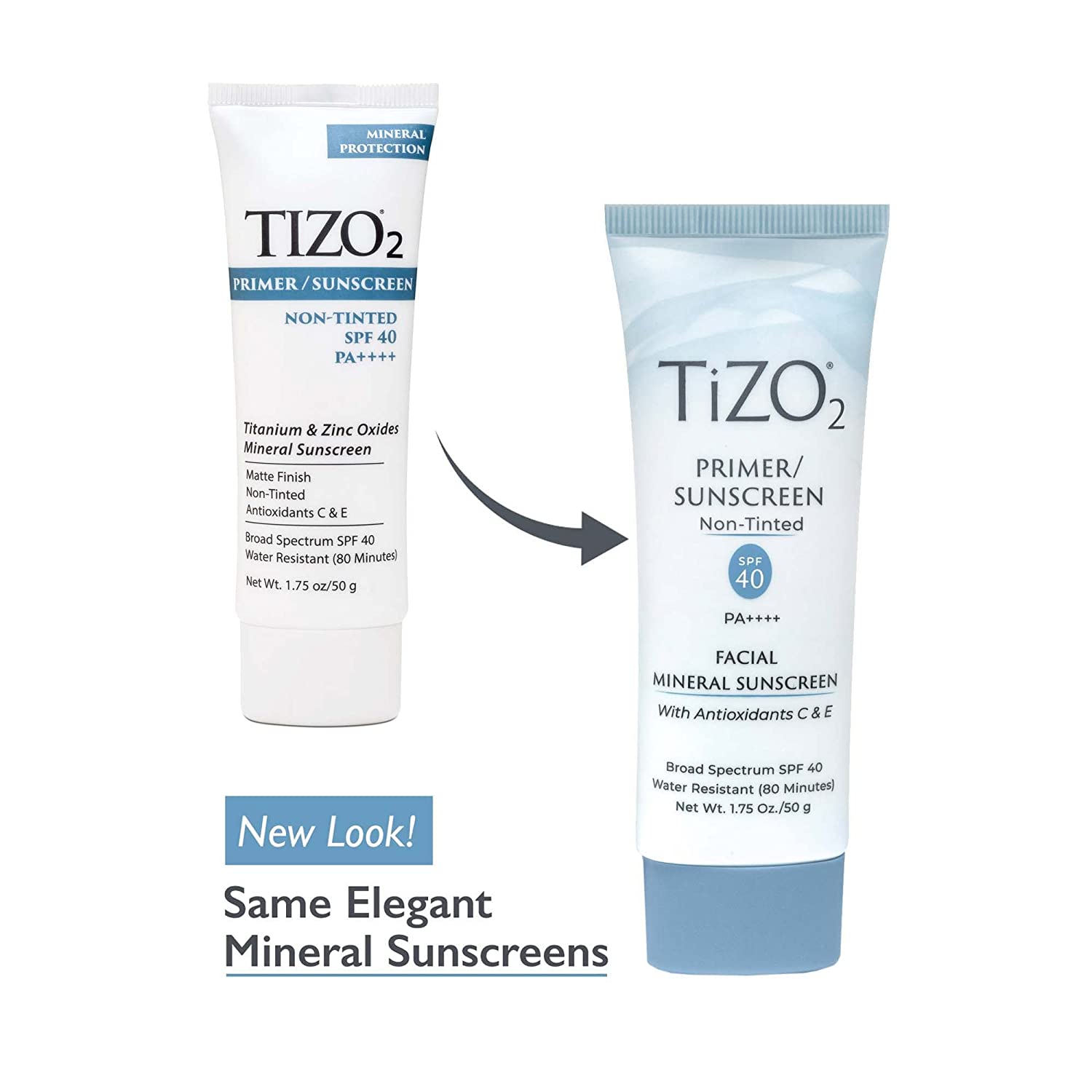TIZO2 FACIAL PRIMER NON-TINTED SUNSCREEN SPF 40 | Mineral sun protection | LOSHEN & CREM