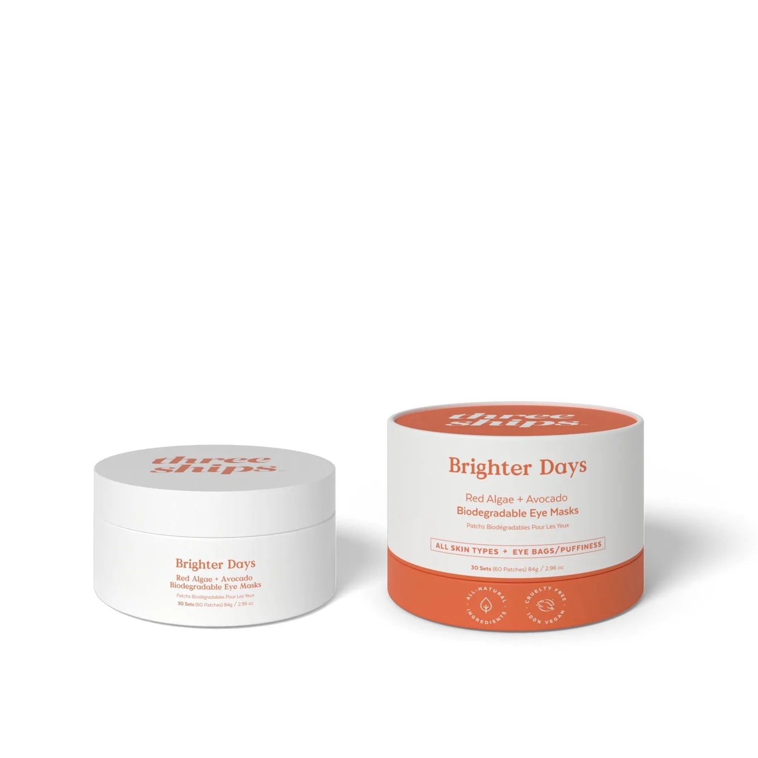 Brighter Days Red Algae + Avocado Biodegradable Eye Mask | Biocellulose eye mask | LOSHEN & CREM