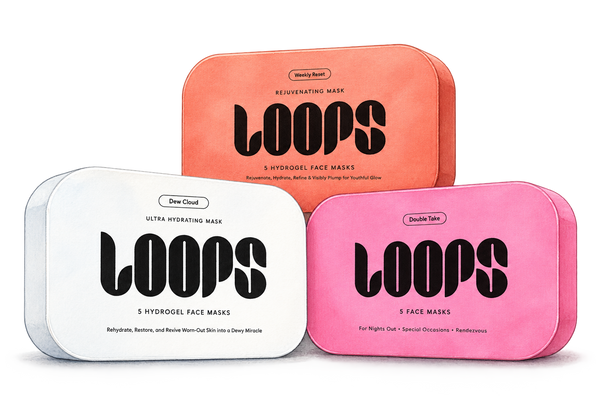 Watercolor illustration of the Loops collection at Loshen & Crem