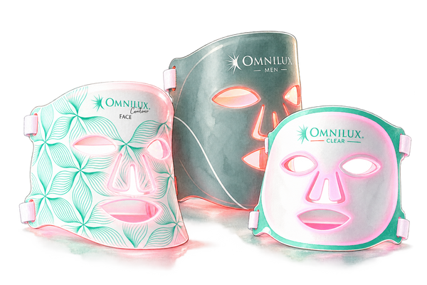 Watercolor illustration of the Omnilux collection at Loshen & Crem