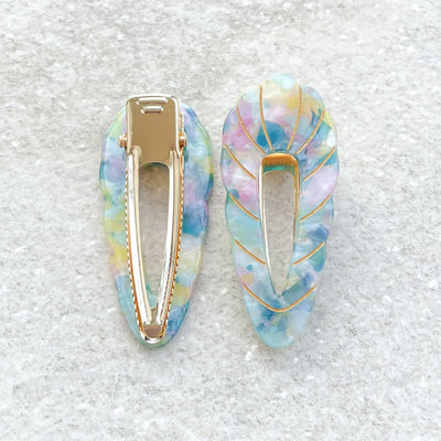 MARINA SCALLOPED SEASHELL HAIR CLIP (SET OF 2) | Hair Claws & Clips | LOSHEN & CREM