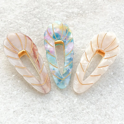 MARINA SCALLOPED SEASHELL HAIR CLIP (SET OF 2) | Hair Claws & Clips | LOSHEN & CREM