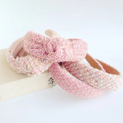 BARBIE | PINK TWEED SPARKLE HEADBAND | Headband | LOSHEN & CREM