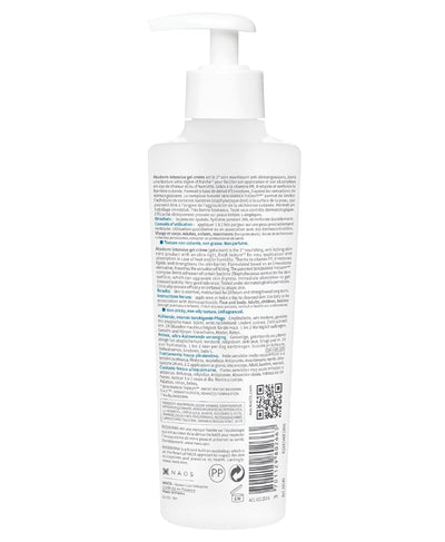 White bottle with pump and text on a white background