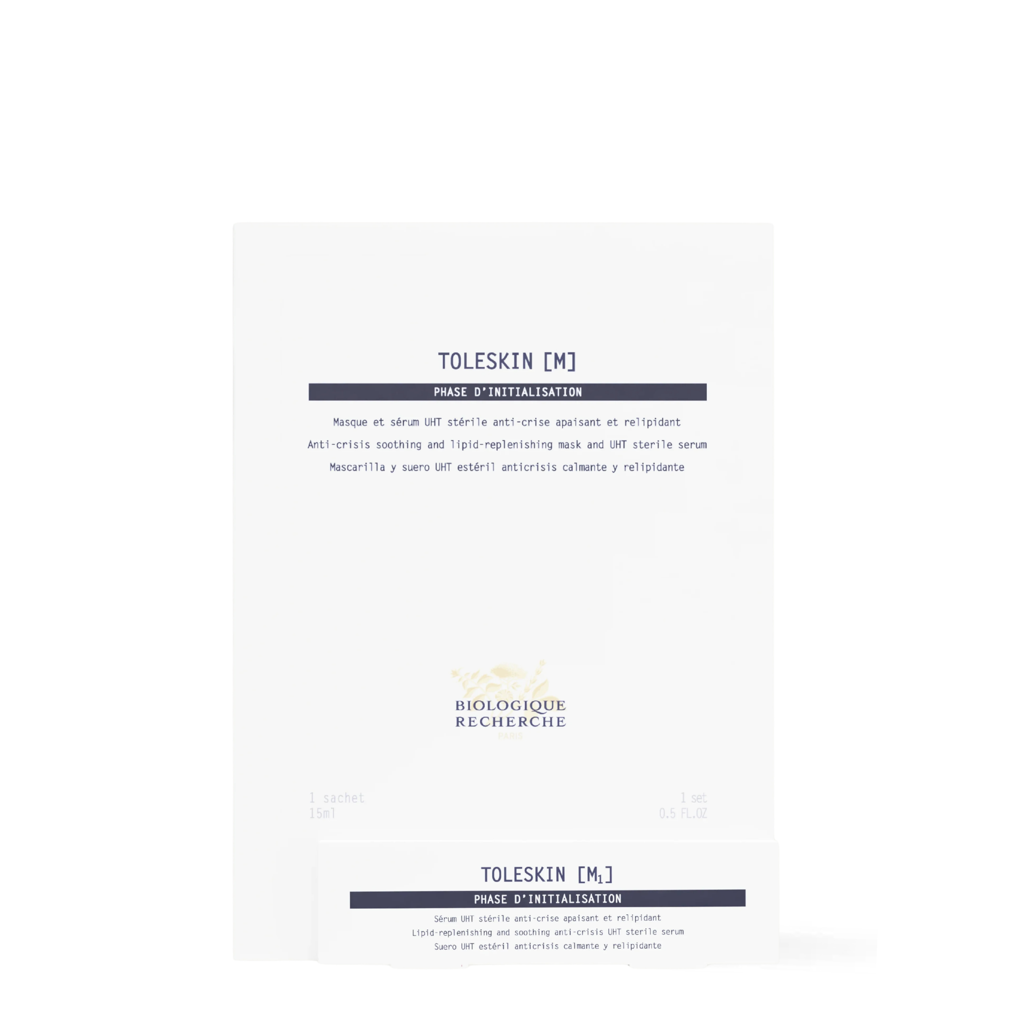 Biologique Recherche Toleskin M soothing mask and sterile serum for intolerant red reactive skin