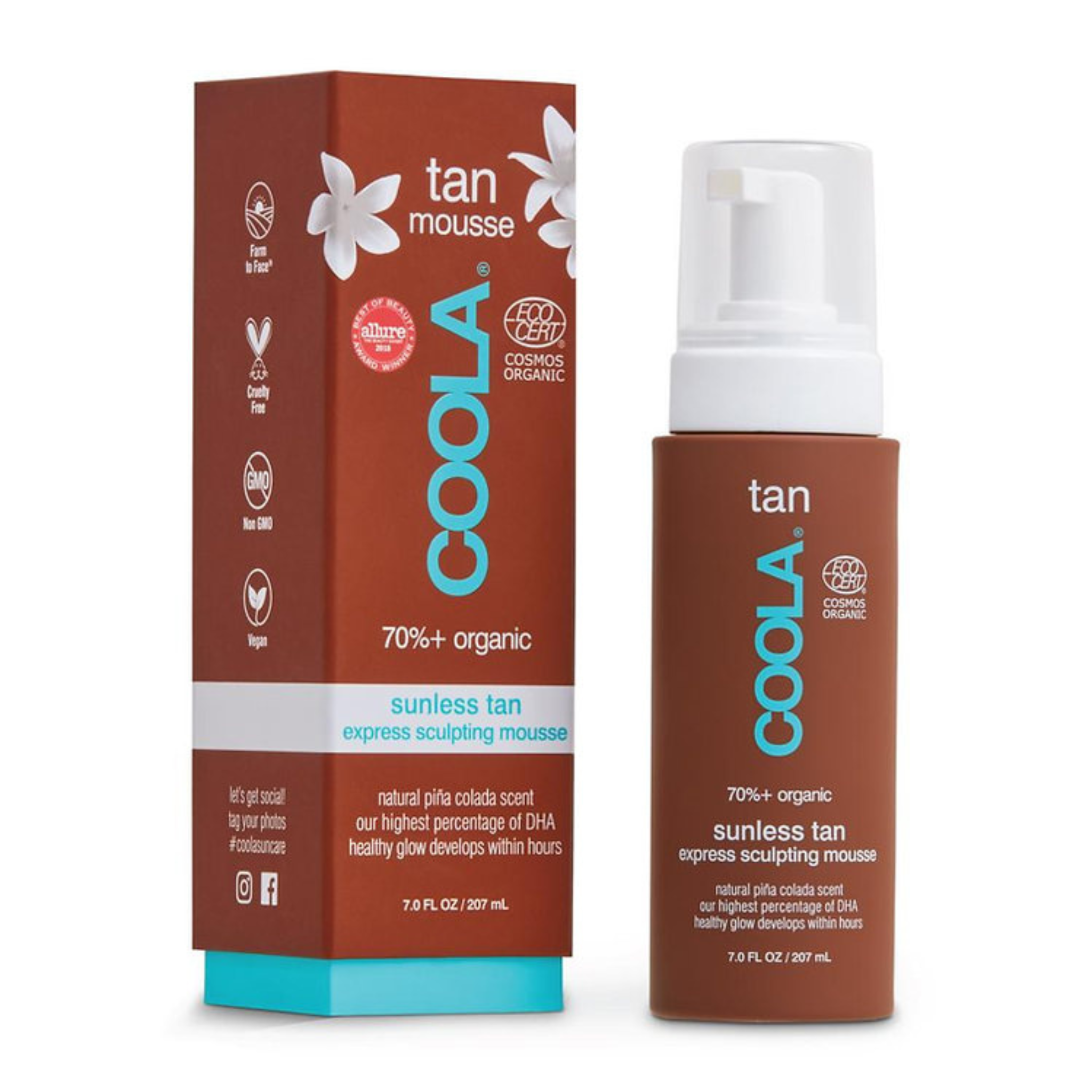 COOLA Sunless Tan Express Sculpting Mousse | Body - Self-tanner mousse | LOSHEN & CREM