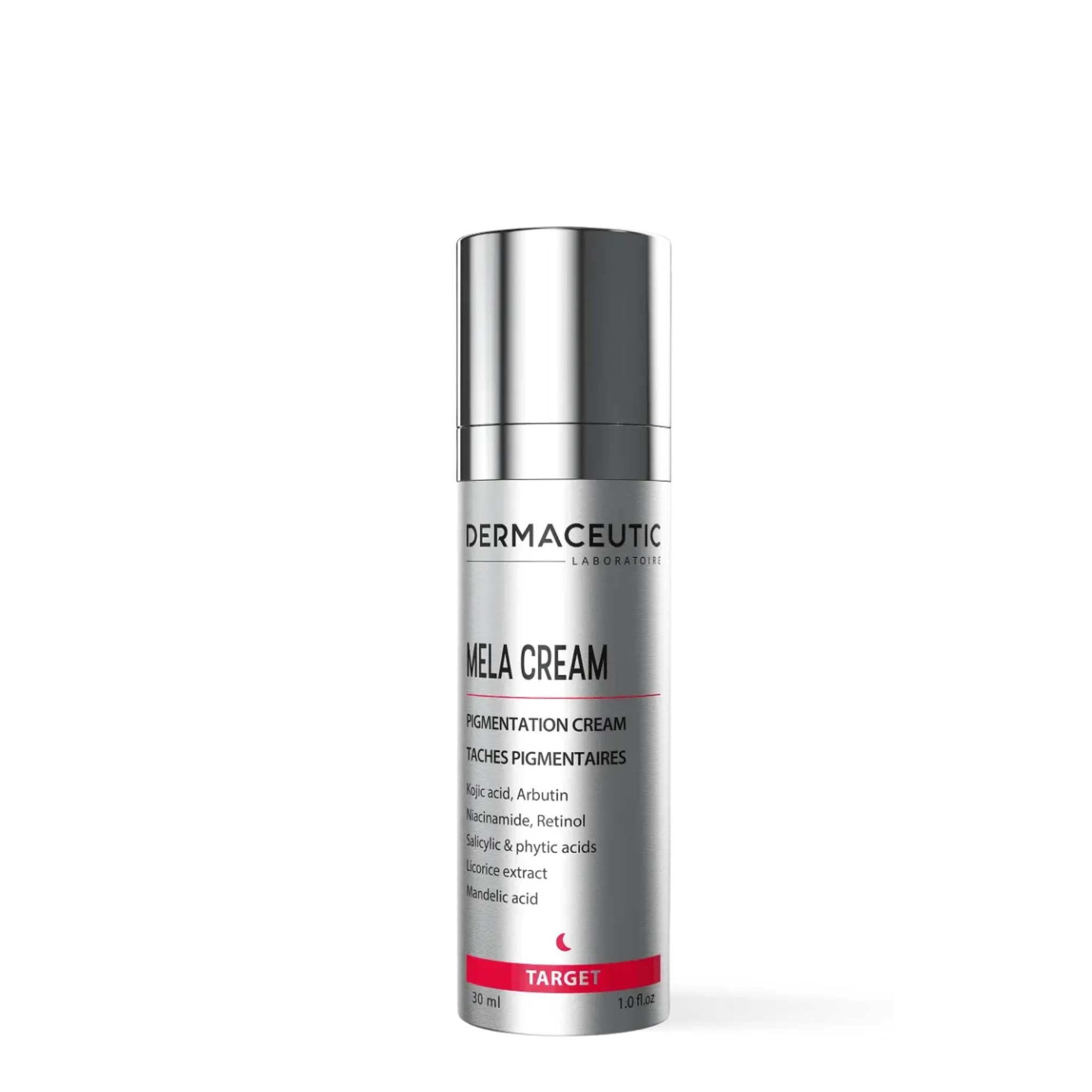 Dermaceutic Mela Cream pigmentation corrector for dark spots, post-blemish marks and uneven skin tone.