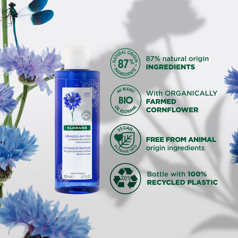 EYE MAKE-UP REMOVER WITH ORGANICALLY FARMED CORNFLOWER | Eye makeup remover | LOSHEN & CREM